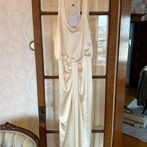 L'Academie Cream Maxi Dress